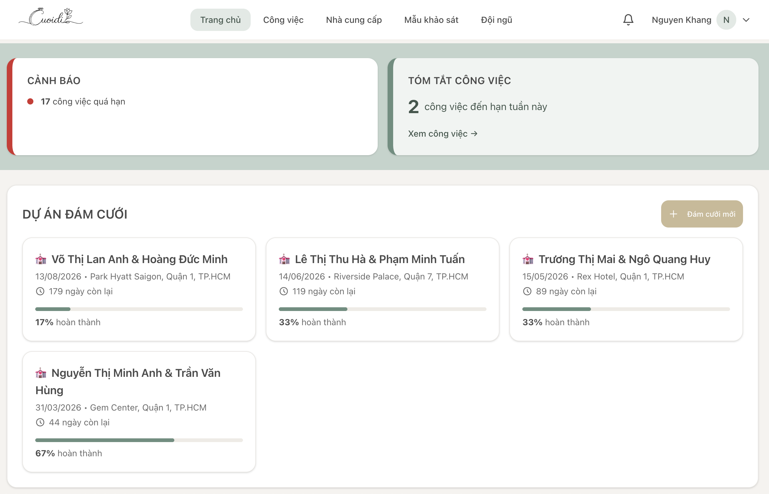 Screenshot of vendor database — categorized vendors with shortlist comparison feature